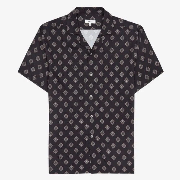 Reiss Other - Reiss Joss Medallion Printed Cuban Collar Shirt XXL NWT